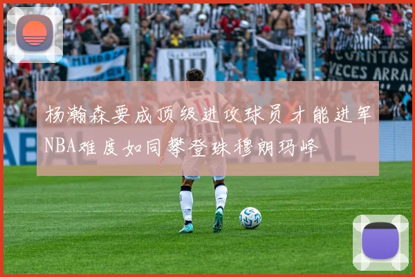 杨瀚森要成顶级进攻球员才能进军NBA难度如同攀登珠穆朗玛峰